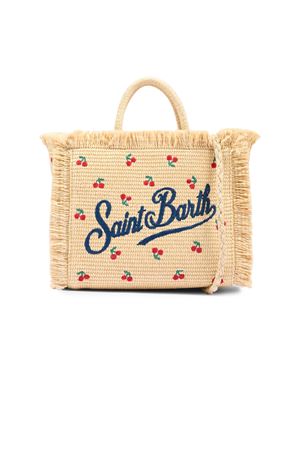Borsa Colette in tessuto effetto paglia con ricami ciliegie SAINT BARTH KIDS | COL001700345L